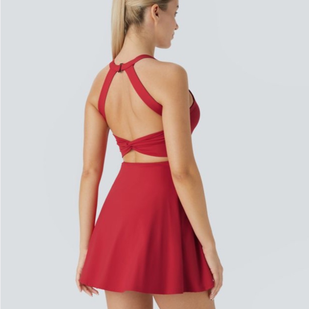 Halara Backless Dress With Shorts ￼